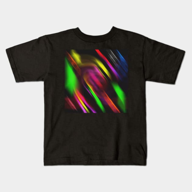 colored abstraction Kids T-Shirt by crefot